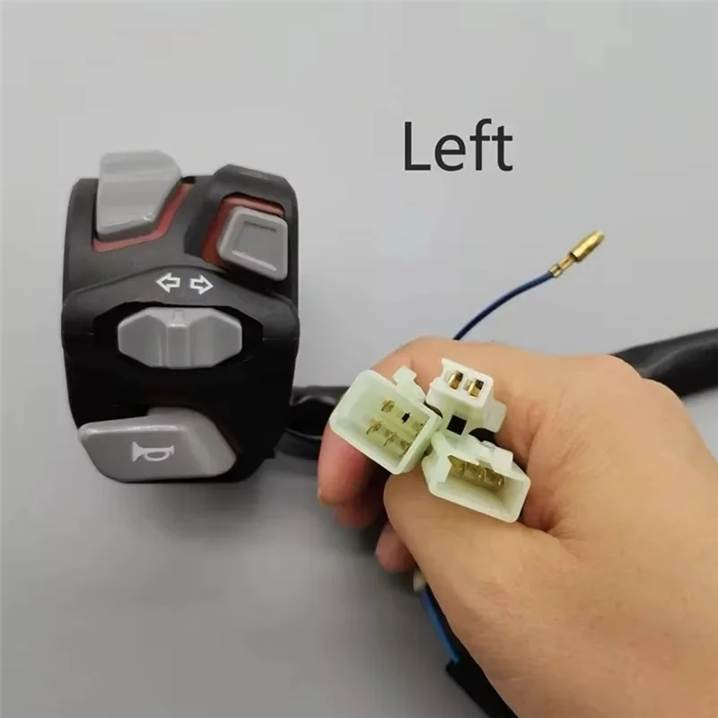 

7/8'' 22Mm Universal Motorcycle Handlebar Switch Horn Start Button With LED Switch With Turn Flash Light Signal Blue