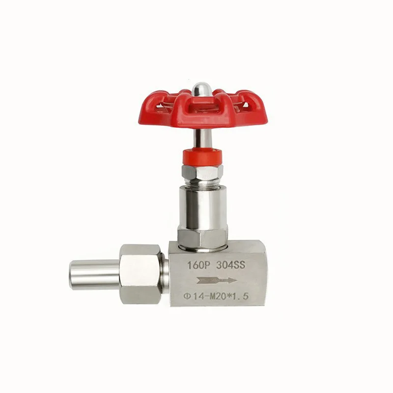 J21W-160P 304 Rvs Manometer Naaldventiel Buitendraad Gelast Globe Valve