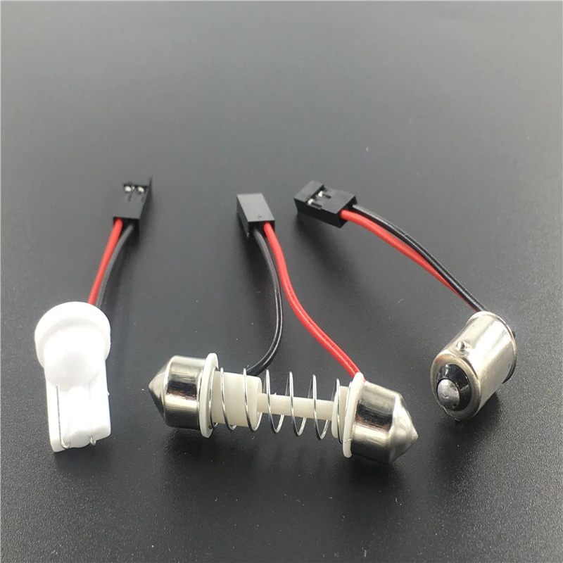 10Pcs BA9S/Festoon/T10 W5w Car Auto Led Bulb Light Wire Harness Adapter BA9S/Festoon/T10 Socket Holder For License Plate Lights