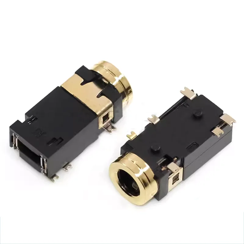 PJ-342H 3.5mm headphone socket Gold plated head six 6-pin patch high temperature resistant SMT audio socket interface