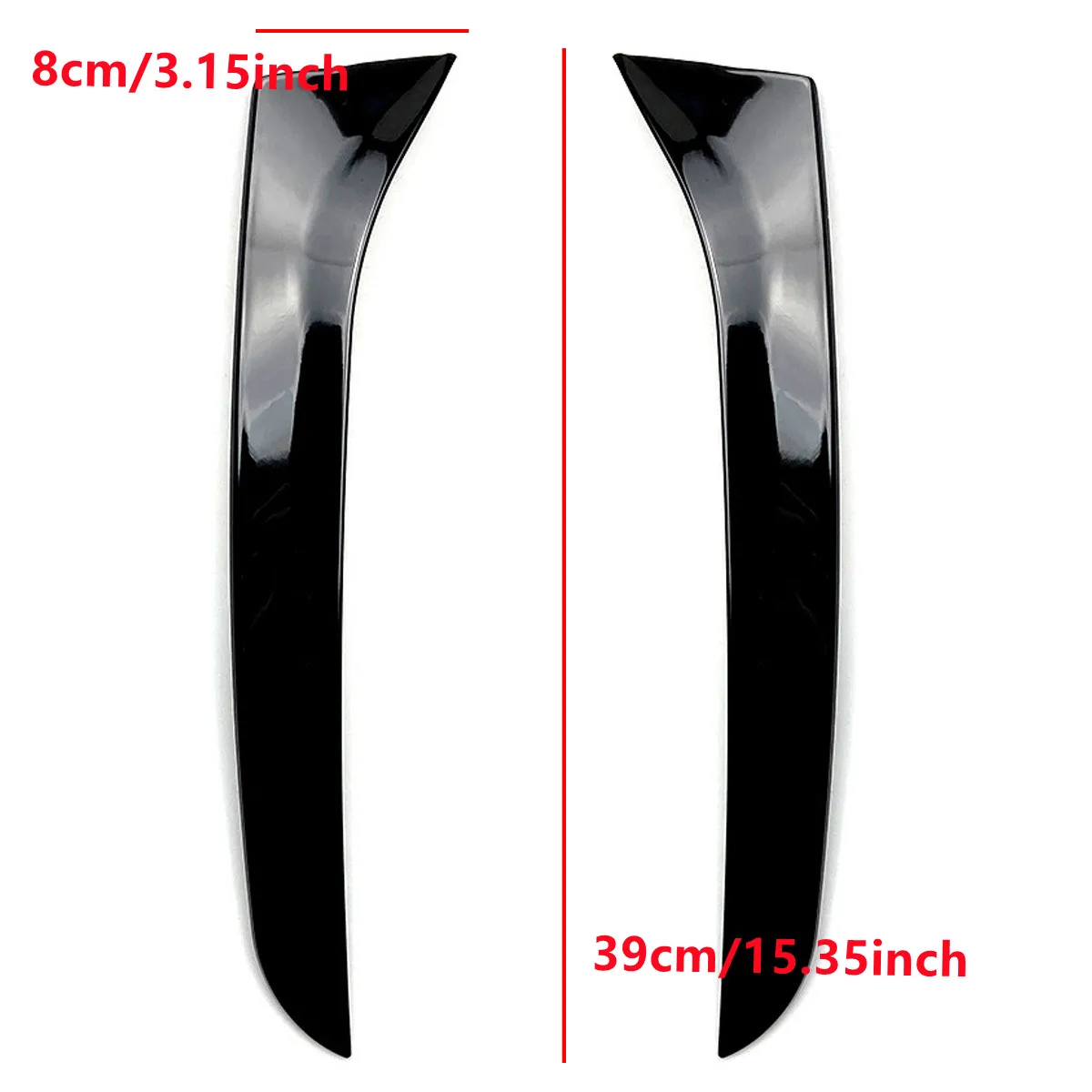 For VW Passat B7 Wagon Alltrack 2011-2015 Glossy Black Car Rear Window Side Spoiler Canards Splitter