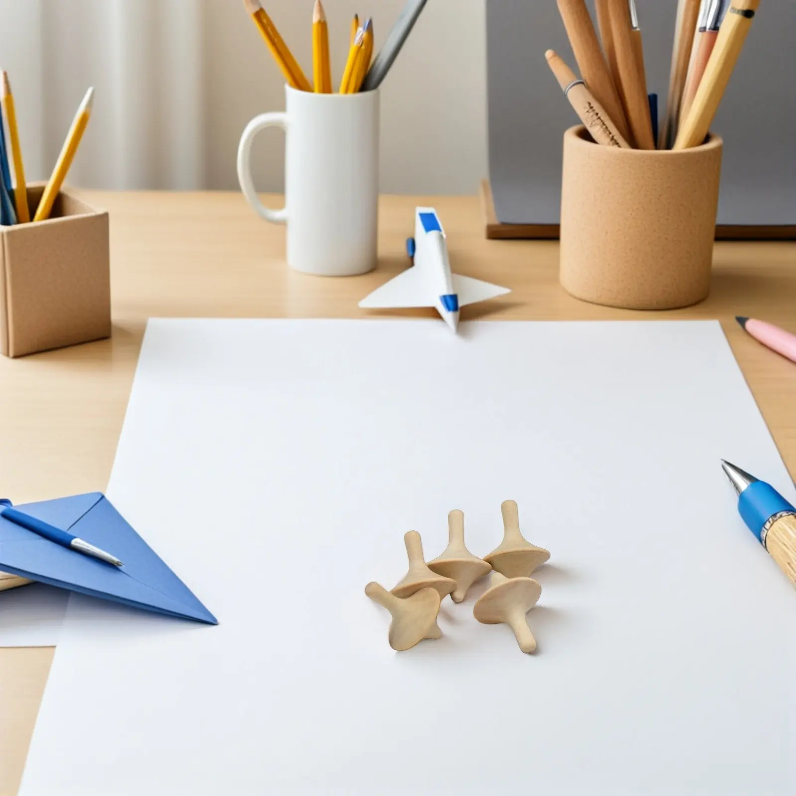 

Набор из 10 деревянных волчков для детей - Набор для творчества и рисования своими руками, игра для дома, развивающая координацию и когнитивные способности, веселое развлечение