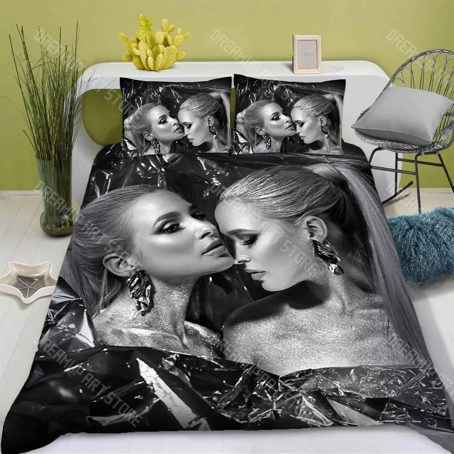 Singer Ariana Grande Duvet Cover Pillowcase Bedding Set Adult Girls Bedroom Decoration Girl Gift Single Twin King Size