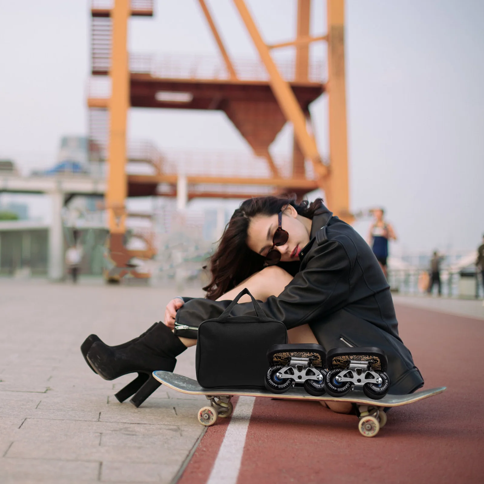 

Convenient Drift Skate Bag Durable Oxford Cloth Professional Free Skates Pouch Wear Resistant Drift Skate Supply