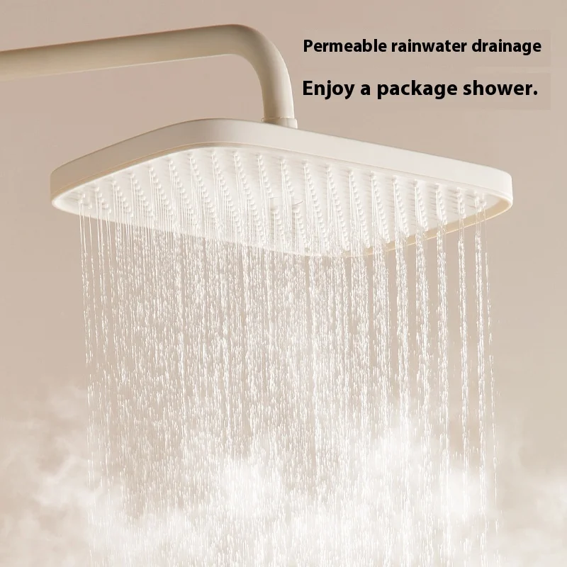 Bathroom Shower System Set Multifunctional Piano Keys Intelligent Temperature Digital Display Household Pressurize Shower Set