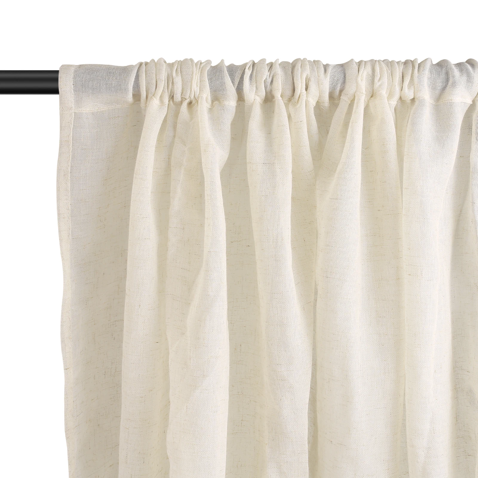 Linen Curtains 45 Inch to 107  - đánh giá và giá Linen Curtain Eyelet