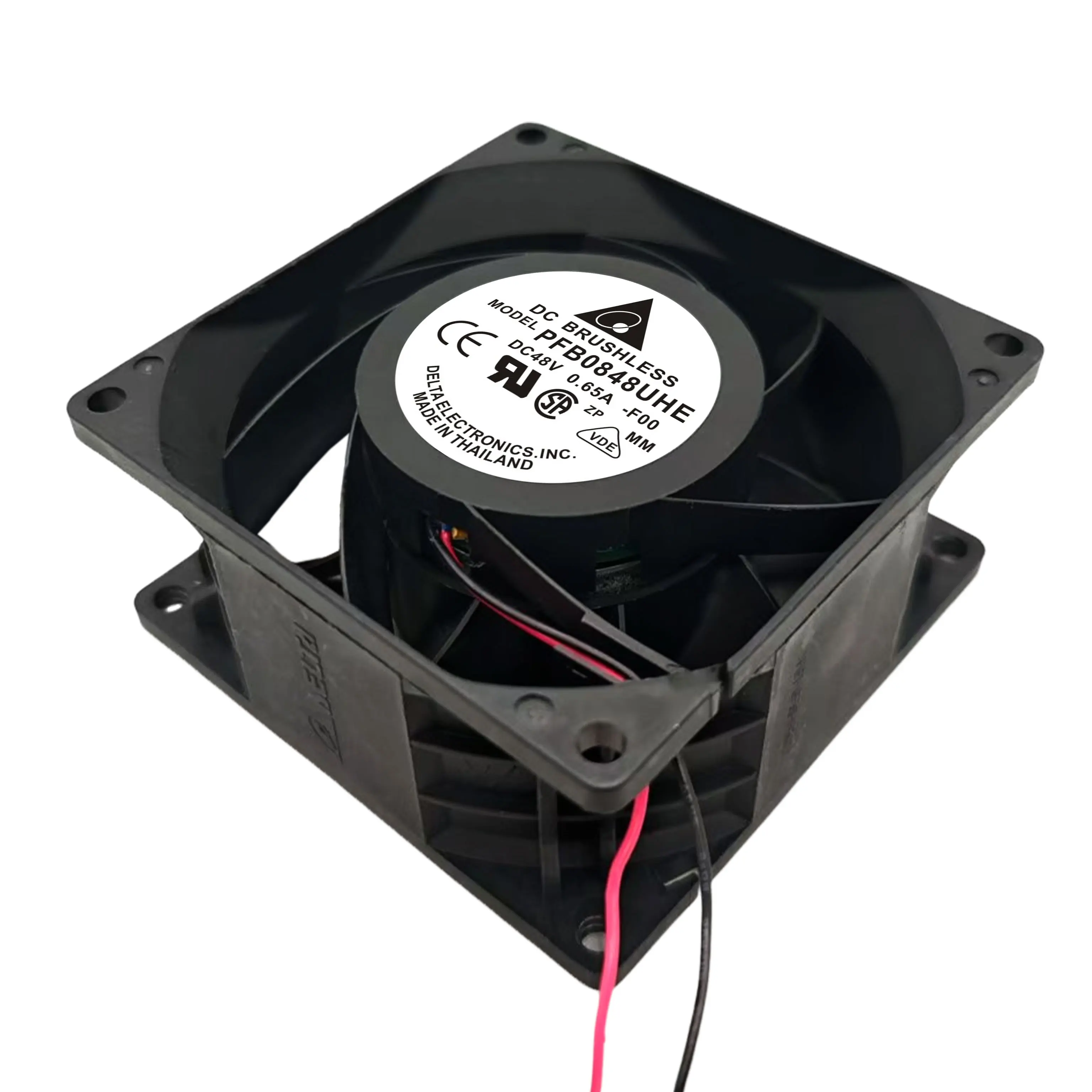 Delta Electronics PFB0848UHE DC 48V 0.65A 80x80x38mm 2-Wire Cooling Fan