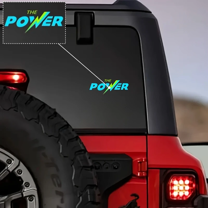 Bold Electric Design Car Vinyl Sticker, Waterproof Scratch-Cover Decal for Car, Motorcycle, Trailer, ATV, Window & Laptop Decor