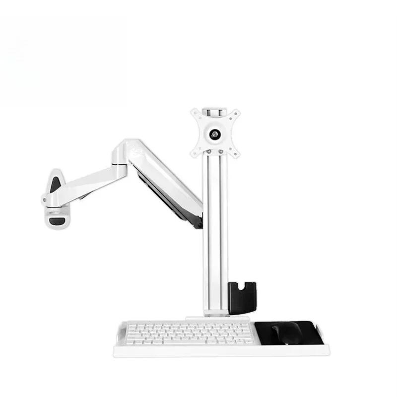 New wall-mounted multi-function integrated keyboard, mouse, LCD monitor 10kg load-bearing rotating bracket aluminum alloy