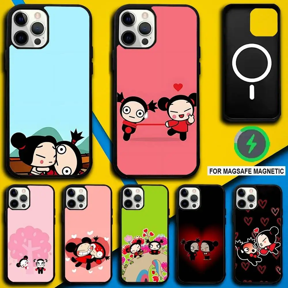 

Cartoon Pucca Cute G-Garu Phone Case For iPhone 16,15,14,13,12,11,Pro,Max,Plus,Mini,SE4,E Magnetic Magsafe Wireless Charging
