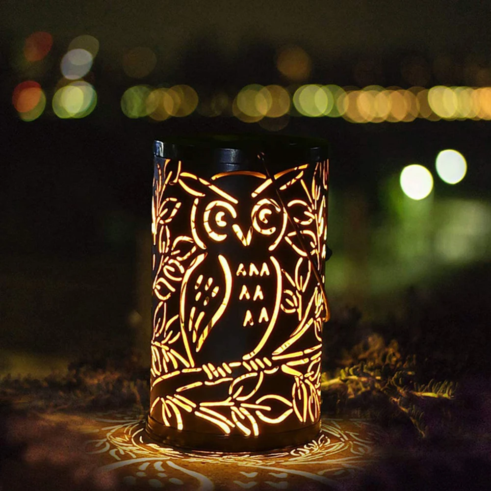 

Solar LED Garden Light Hollowed-Out Waterproof Night Light Hanging Flower/Leaves Metal Lamp New year's Lighting Lamps Decor