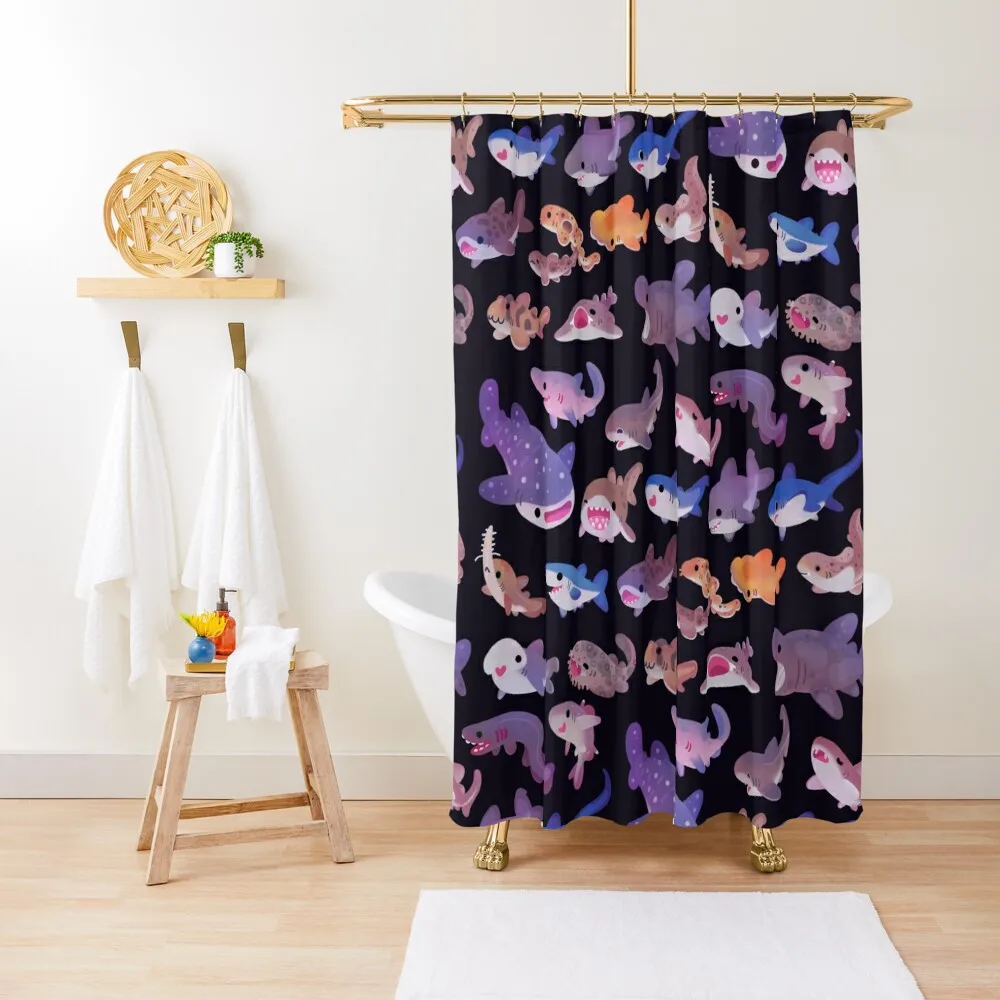 

Shark day Shower Curtain Shower Set Bathroom Accessories Waterproof Fabric Shower In The Bathroom Curtain