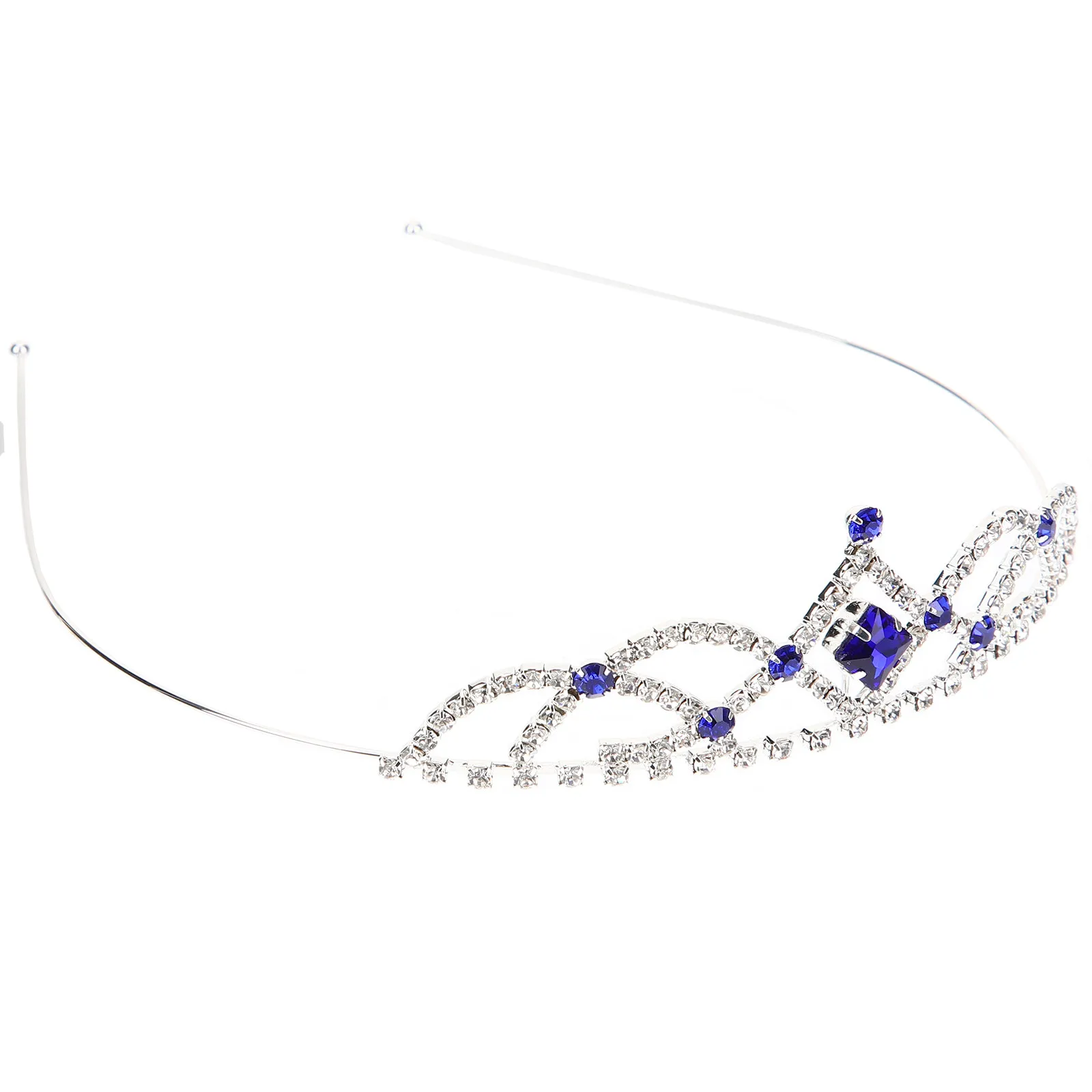 

Girls Tiara Crown Wedding Bridal Hair Jewelry Rhinestone Decor Stylish Lightweight Headpiece for Women Party Prom Date Night