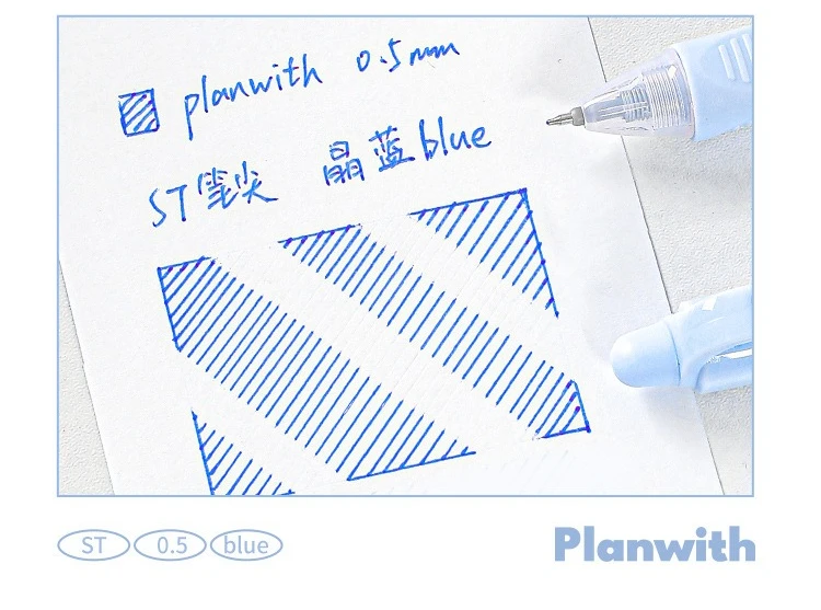 Planwith 3 Teile/satz Löschbaren Gel Stift Schreibwaren Student Schule Acsesories Stift 0,5mm Kristall Blau Tinte Seite Drücken Schreiben liefert – Detail 6