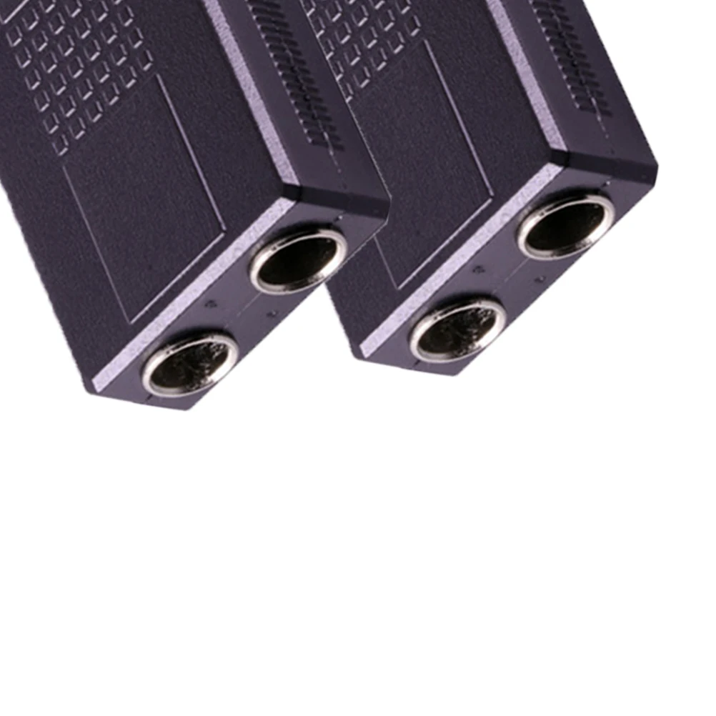 

2pcs 6.35Mm Mono To Dual Mono Audio Splitter Adapter Full Molded Plastic Nickel Plated Contacts Audio Converter For Headphone