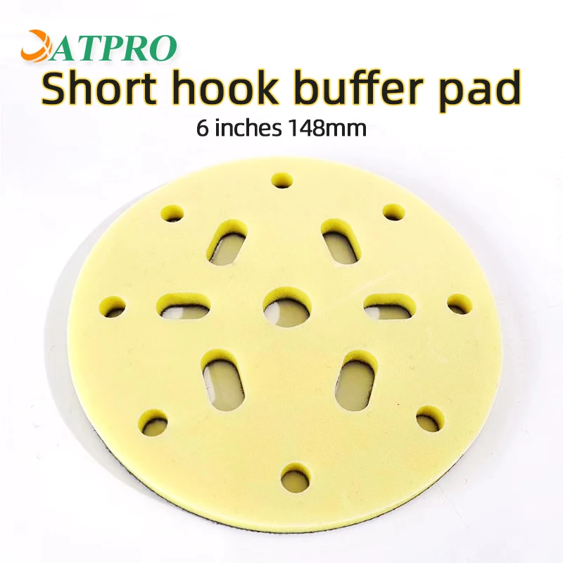 

6-inch 15-hole Sponge Cushion 6-inch 17-hole Short Hook Protective Pad Sandpaper Sanding Tray Dry Grinding Pad