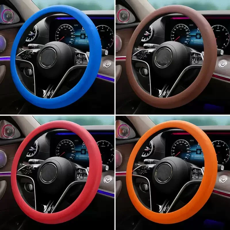 

Car Universal Silicone Steering Wheel Cover Elastic Glove Cover Texture Soft Multi Auto Decoration DIY Car Accessories Tool New