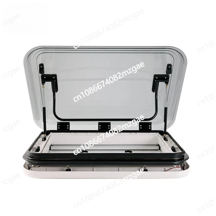 Acrylic RV Roof Vent Window with LED Light, Camper Van Skylight for Modified Vehicle and Camping Car Ventilation