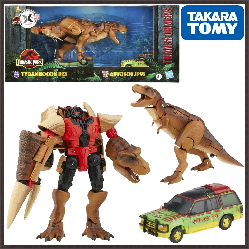 In Stock Takara Tomy Transformers G Series Linkage Jurassic Park Tyrannosaurus Rex&JP93 Figure Model Anime Action Robot Car Kid