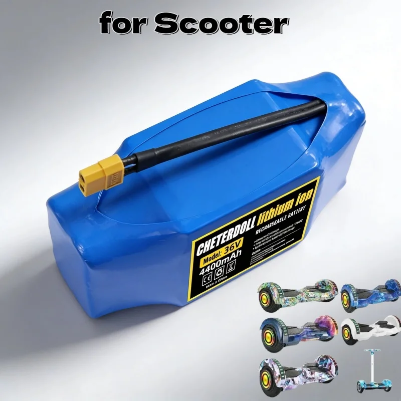 

New36V 4400mAh 10S2P Lithium Ion Battery Pack Rechargeable Replacement for Self Balancing Scooter HoverBoard Unicycle CHETERDOLI