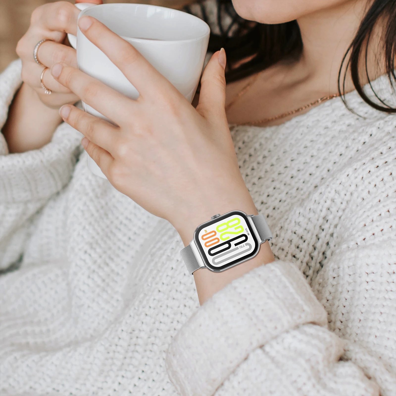 Pulseira de aço inoxidável para redmi watch 4, pulseira magnética com laço milanês para xiaomi band 8 pro, acessórios de pulseira