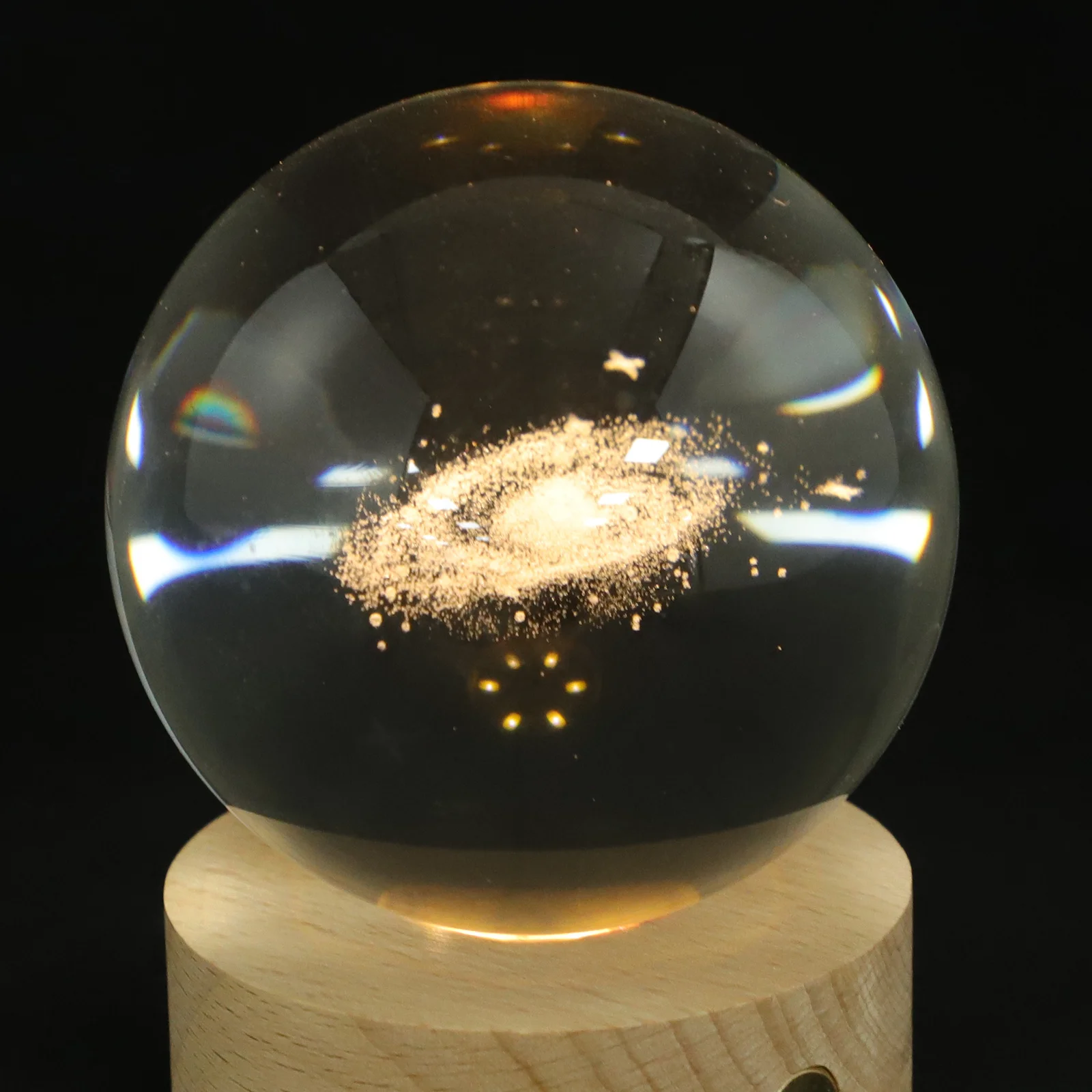 

3D Inner Carved Night Light Crystal Ball Lamp Desktop Decorative Bedside Light For Bedroom Office Home Room Decor Gift