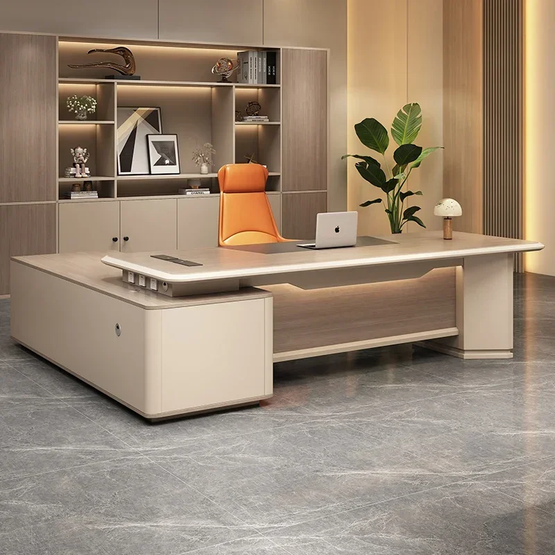 

Manager Organizer Working Table Luxury Drawers Organizer Desk Office Study Executive Escritorio Elevable Office Furniture