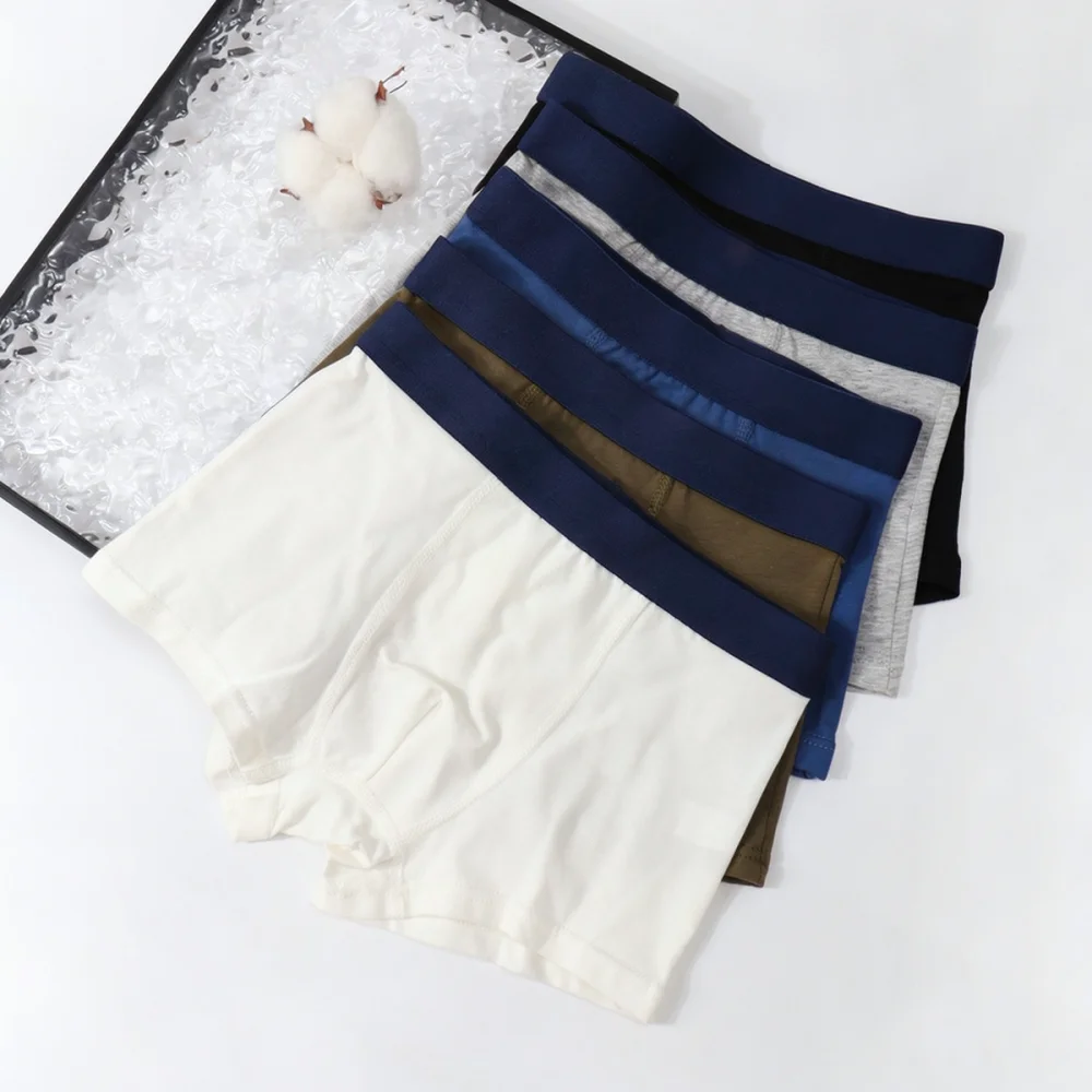 Kids Cotton Underwear Boys Boxer Briefs Breathable Soft Comfortable Children Underpants Toddler Shorts For Suinian Daily
