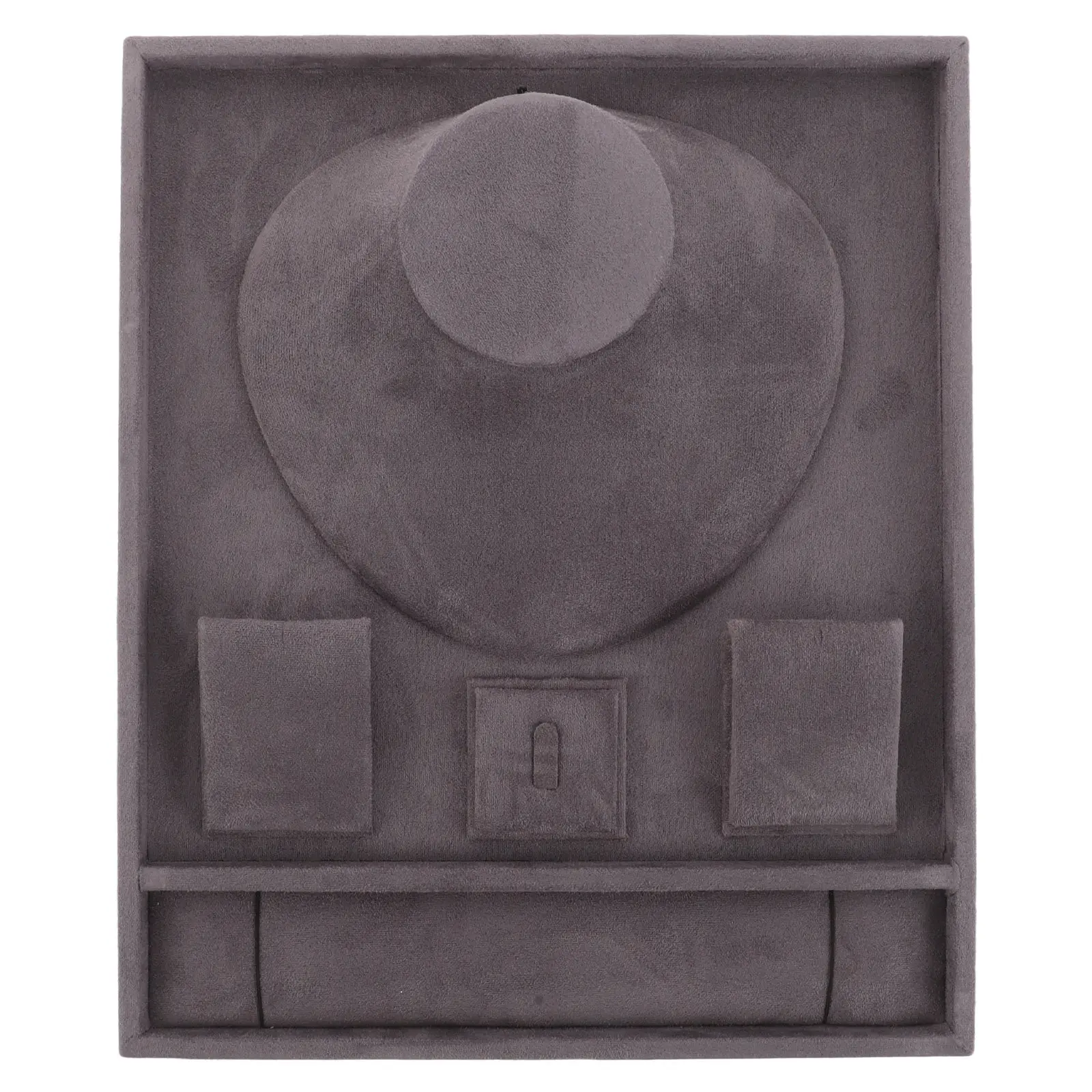 

Подставка-органайзер для украшений 30,2x25x6,5 см с льняным покрытием для колец, браслетов, ожерелий, серег, для демонстрации и хранения, штабелируемая