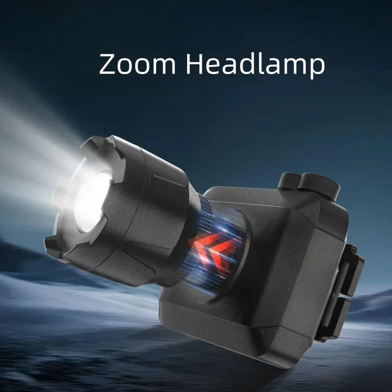 

Zoomable Head Flashlight USB Rechargeable led headlamp High Power Mini Head Lamp WaterProof Led Head Torch Camping Search Light