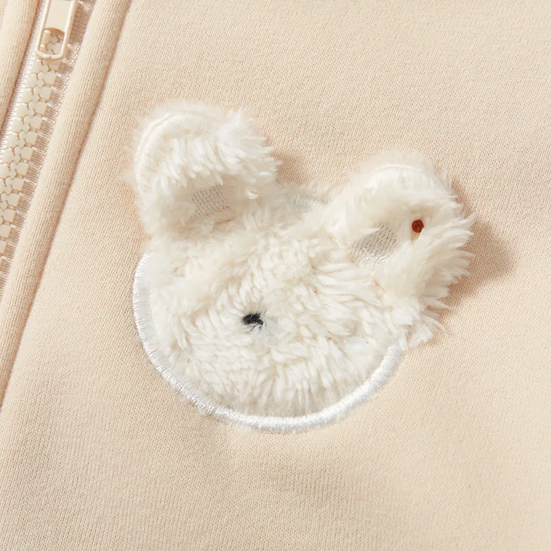 

Autumn and Winter New Children's Long Sleeve Fleece Sweatshirt Cute Hooded Cotton Jacket Children's Clothing