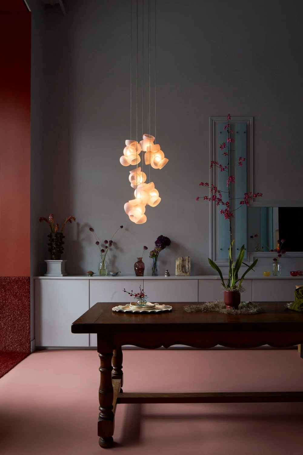 Trend Glass Stainless Steel G9 LED Chandelier Pendant