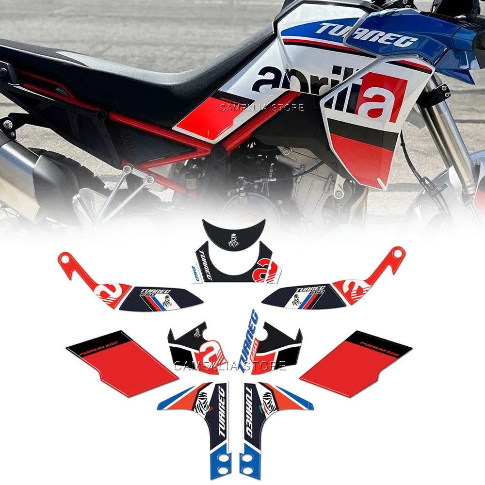 

Motorcycle Sticker Waterproof Motorcycle Tank Pad Sticker New Motorcycle Shell Sticker Kit for Aprilia Tuareg 660 Podium 2024