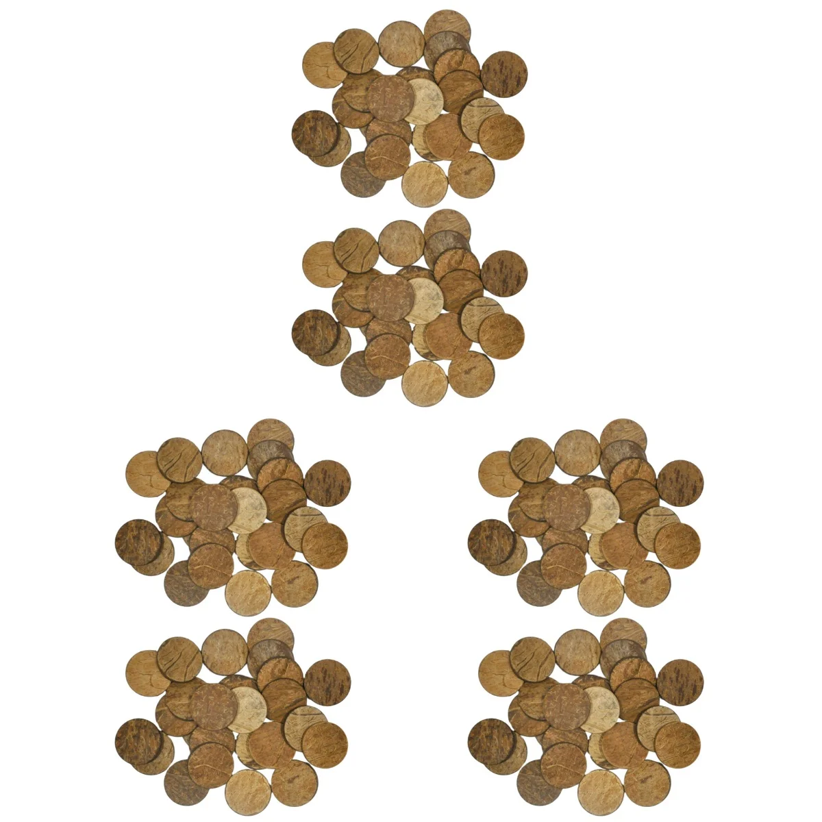 

3pcs Set of 3 Rural Moss Circle Decoration Aquarium Decorations Coconut Shell Shells