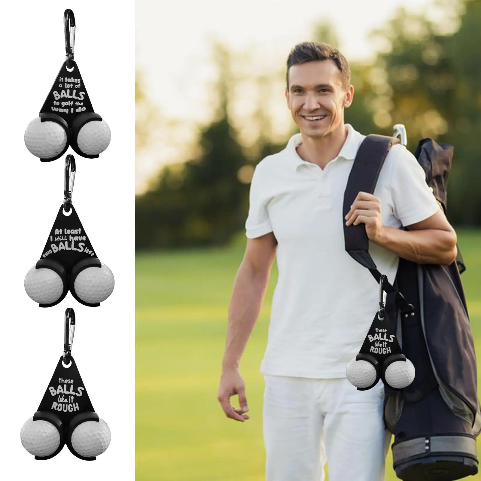 Golfball-Halter aus PVC, Parodie-Tee-Rack, Scherzgeschenk für Golfer, Taschenzubehör, Neuartiges Design