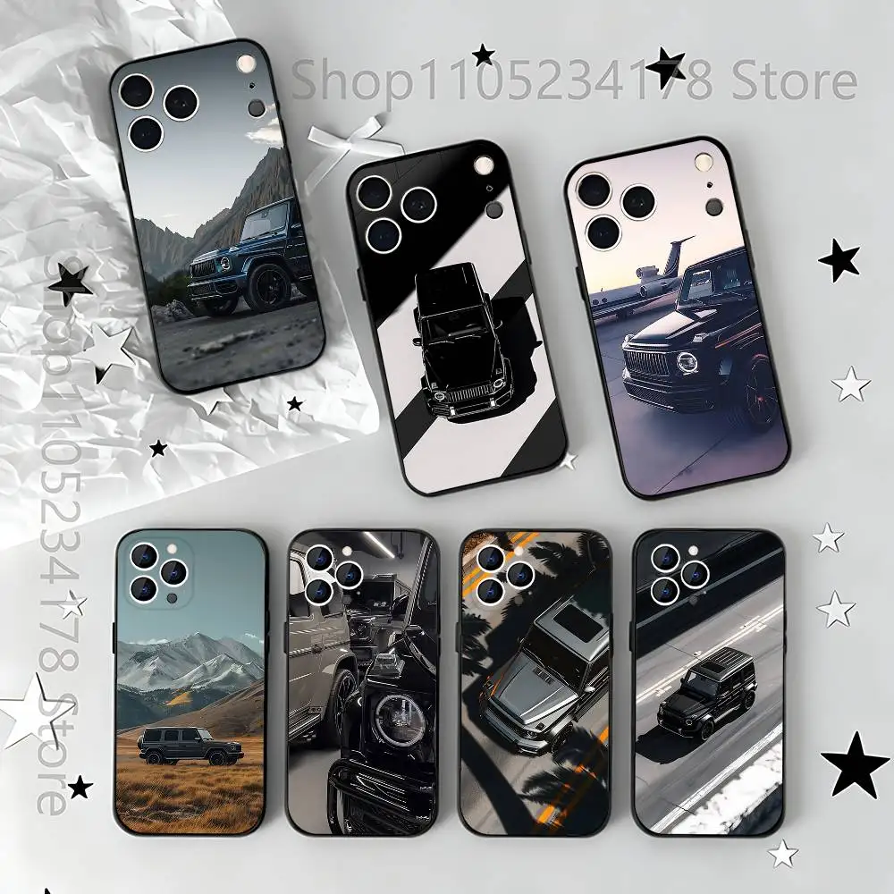 

Black Sport Cool G Series Car Phone Case For iPhone 17,16,15,14,13,12,11,Pro,Max,Plus,E,Air,Mini Black Shockproof Funda Cover