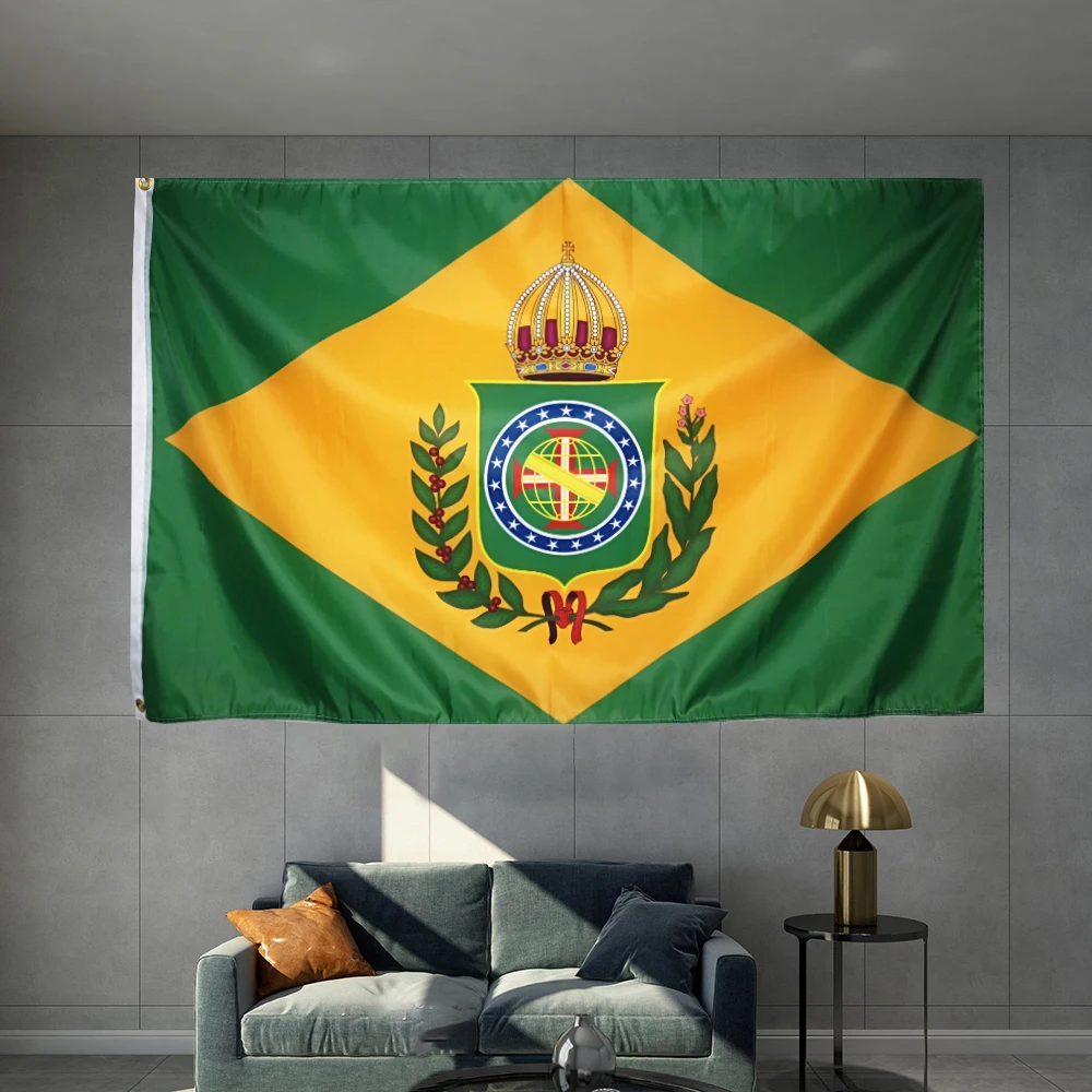 First Flag Of The Empire of Brazil 1822-1870 Year Period  Material Object Photography Suitable For Both Indoor Or Outdoor Use