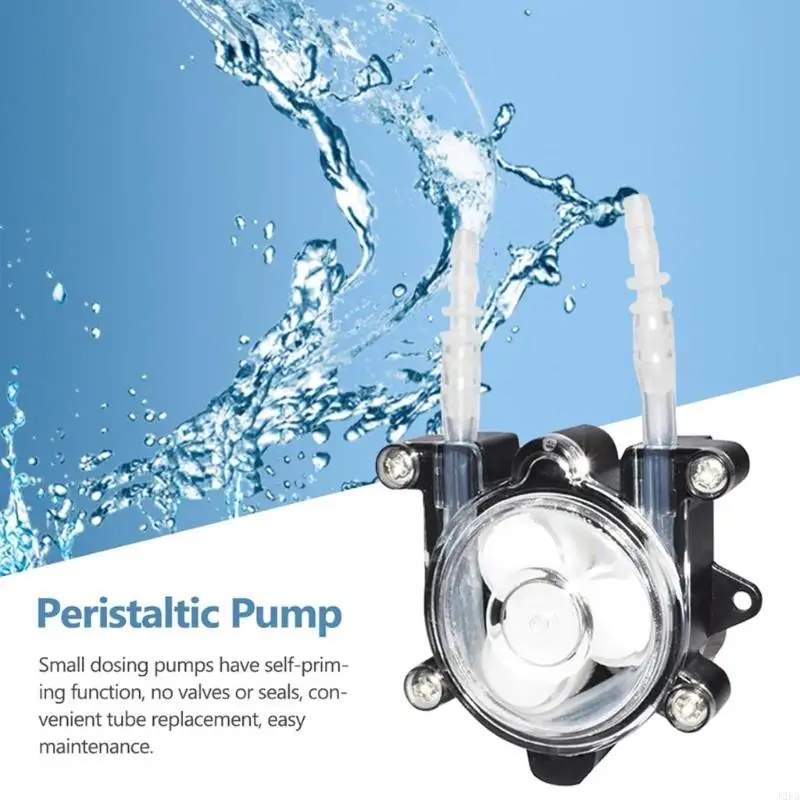 12V Small Peristaltic Pump With Priming Function Adjustable Speed 0.1 60RPM for Lab Aquarium Dosing and Titration