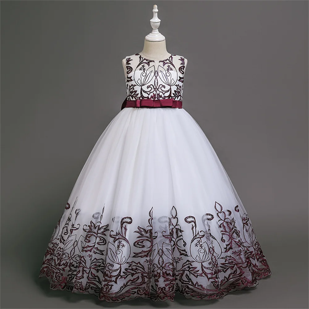 Hot Sale Dresses Kids Girl Sleeveless Princess Dress Girl Clothing For Communion Wedding Ceremony Party For Girl