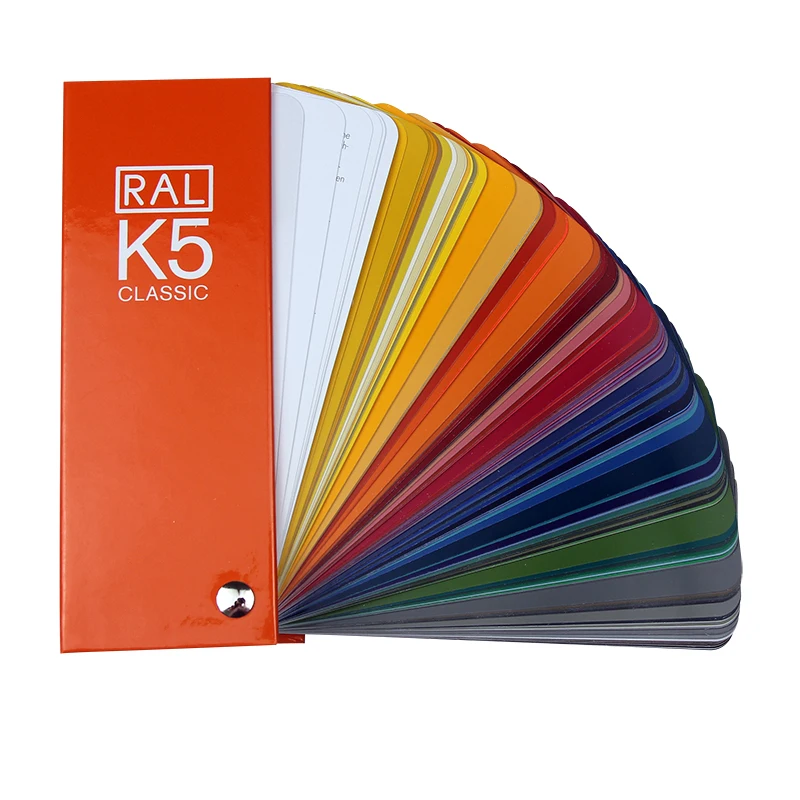 Imagem -02 - Ral Cartão k5 215 Cores Pintura Revestimento Pigmento Metal Material de Construção Amostra Padrão Europeu Alto Brilho Matte Impressão Cor