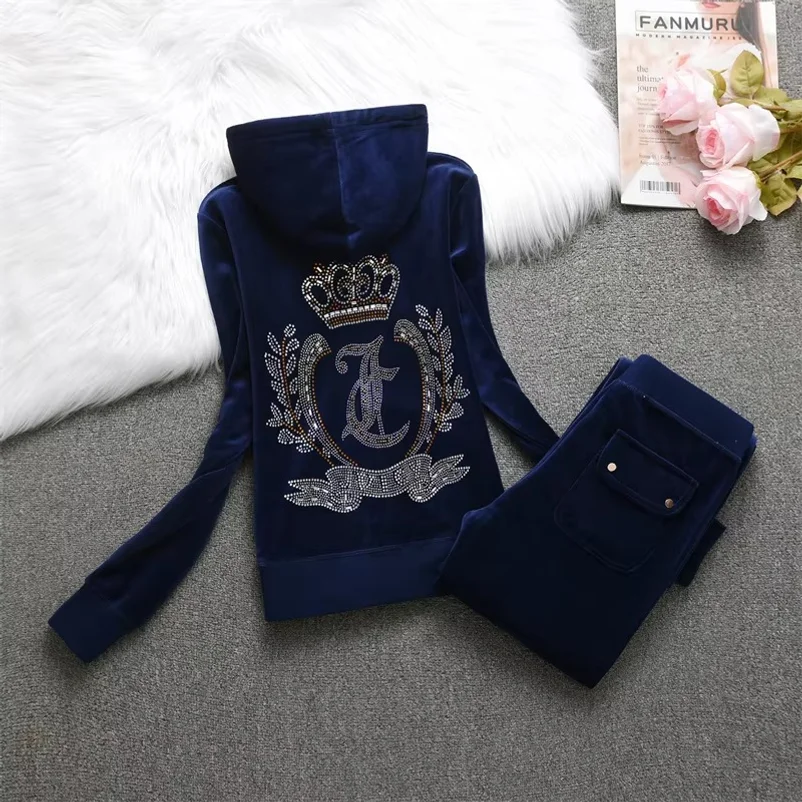 2026 Fashion Spring Women Sporting Suits Pink Blue Black Slim Casual Tracksuits Hooded Collar Sportswear Suit