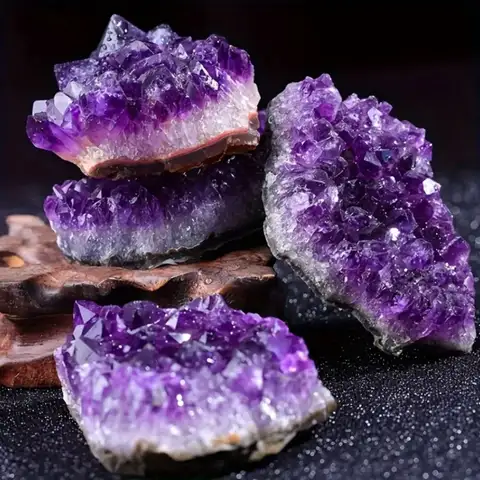 1pc Natural Amethyst Ore Stone Cluster Irregular Gemstone Holiday Gift Home Aquarium Decorations Home Living Room Store Decor
