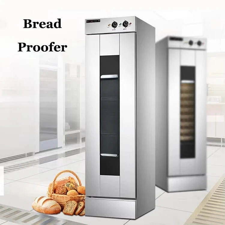 Silver Commercial Bakery Equipment Steel Stainless Steel Bread Dough Proofer With Steam Croissant Dough Proofer Bread