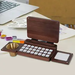 Watercolor Paint Box Supplies Painting Gouache Mixing Tray Crafting Handmade Portable Painters Travel Empty Palette Case Folding