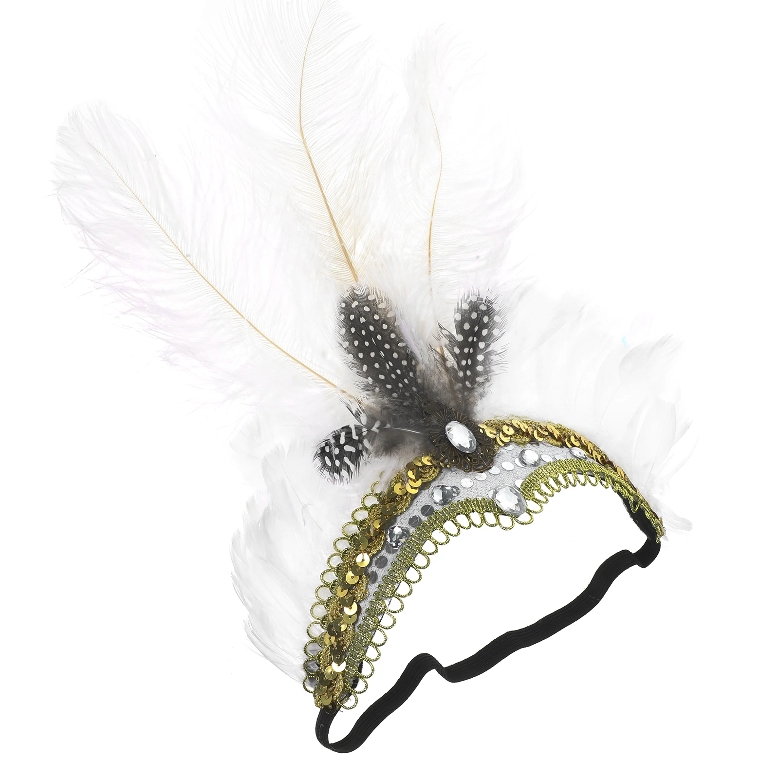 

Yellow Carnival Fascinator Headpiece Plumage Feather Decorative Headband For Women Party