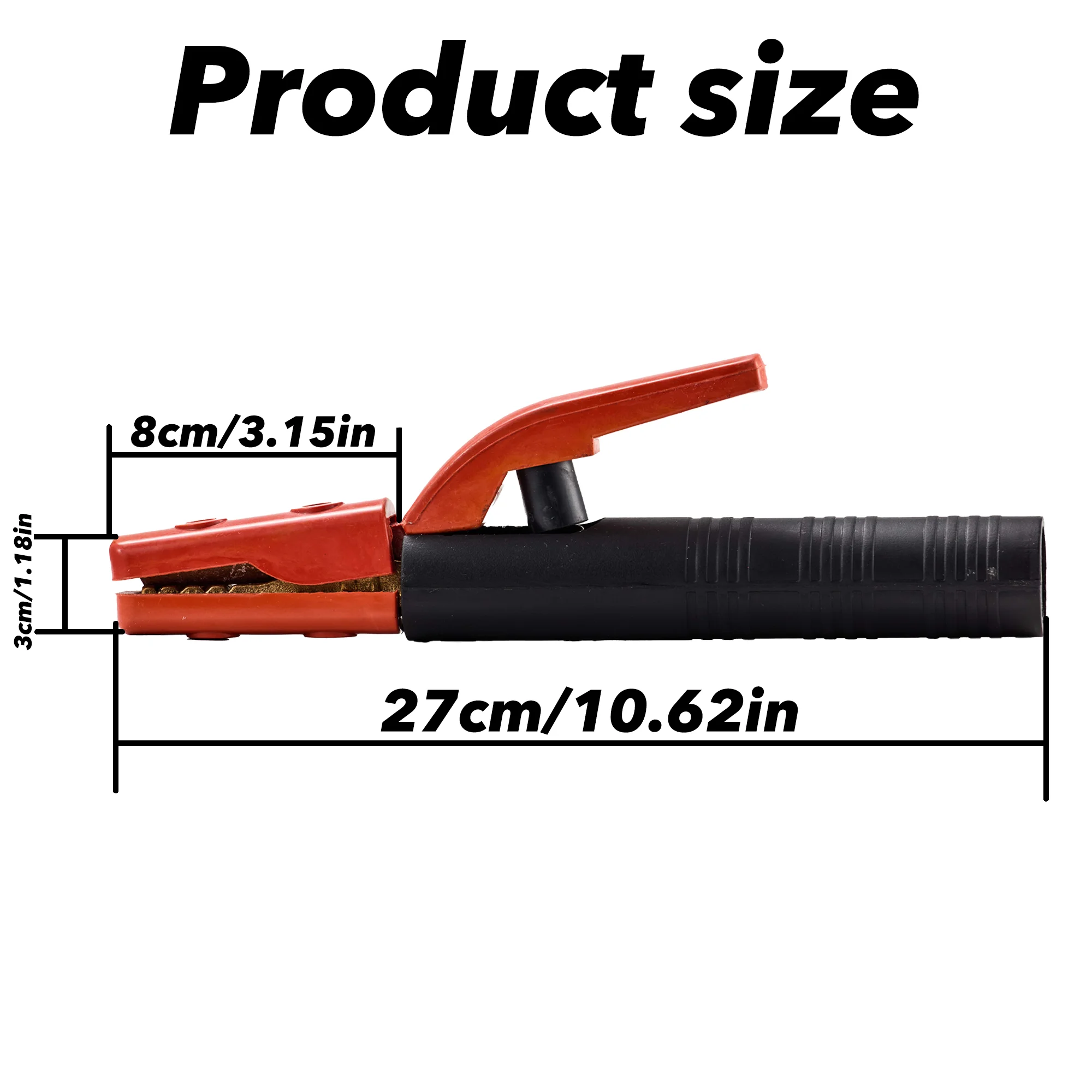 500A Pure Copper Core Welding Clamp, Insulated Anti-Scalding and Anti-Slip Welding Handle Clamp, Industrial-Grade Thickened Copper Clamp, Special Welding Machine Accessories for Construction Site Welding / Manual Arc Welding / Hardware Processing