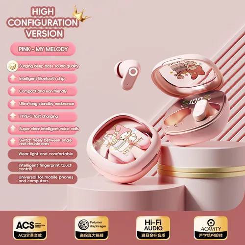 Imagen 2 del producto 2025 EJ27 TWS Auriculares HiFi Sonido Carga rápida Deporte Reducción de ruido Control táctil con micrófono Auriculares inalámbricos para gimnasio/exteriores