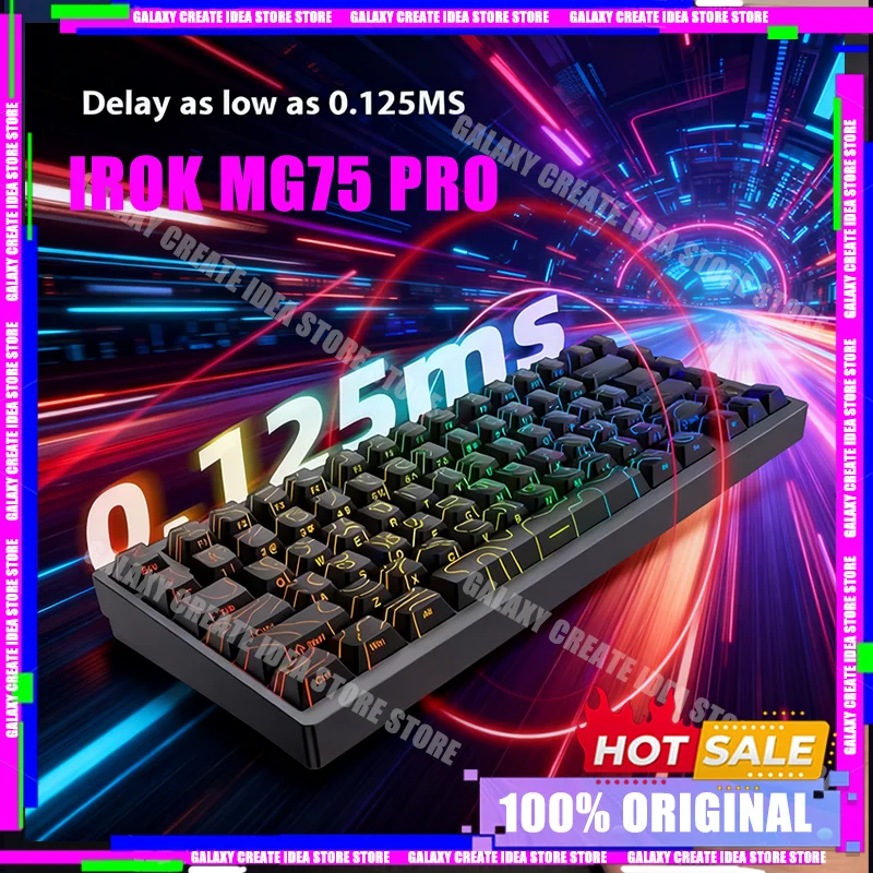 

New Irok MG75 Pro Magnetic Switch 8KHZ Gaming Keyboard Mechanical Keyboard Hall Effect Wired ARGB CNC Aluminum PC GASKET Gamer