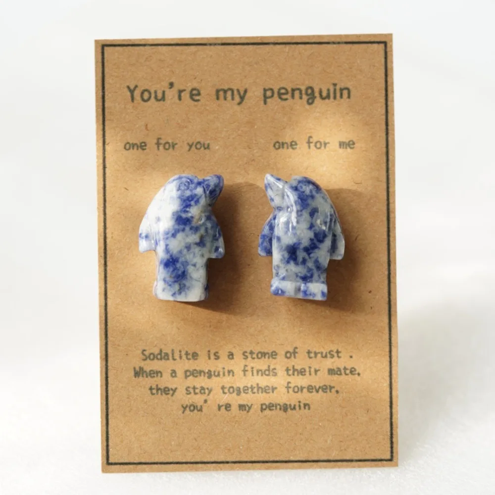 1 Pair Romantic Style Penguin Gift Keepsake Quality Penguin Shape Matching Couple Keepsake Anniversary Gift Romantic Gift Giving