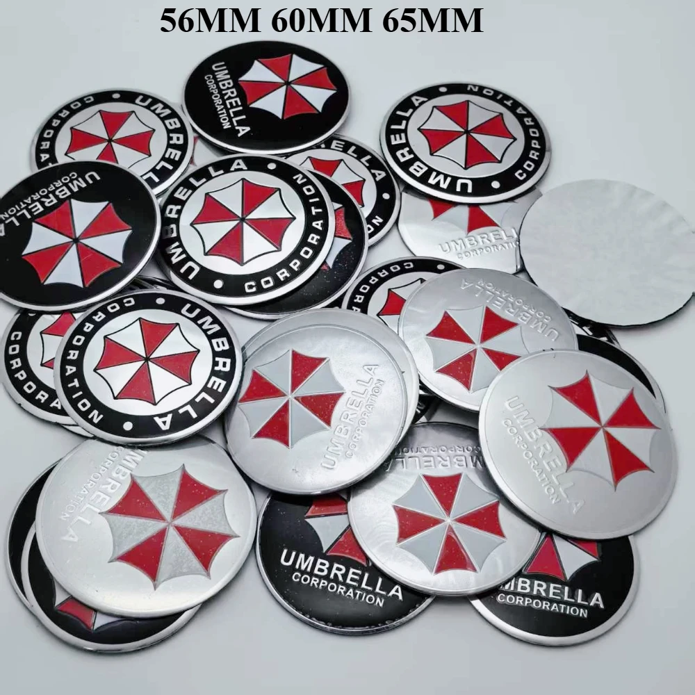 

4pcs 56mm 60mm 65mm Umbrella Logo Badge Car Stickers for Car Wheel Center Caps Wheels Rim Hub Cover Emblem Replace Accessories